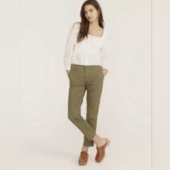 J. Crew Pants - J. Crew Frankie Stretch Ankle Pants Trousers in Green Size 4